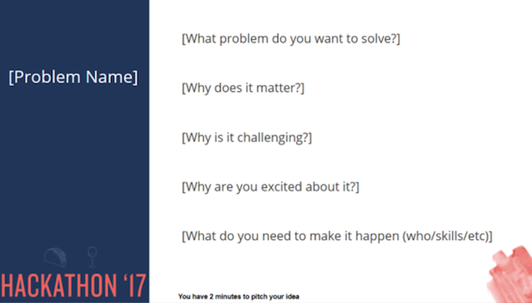 Hackathon pitch template form Culture Amp