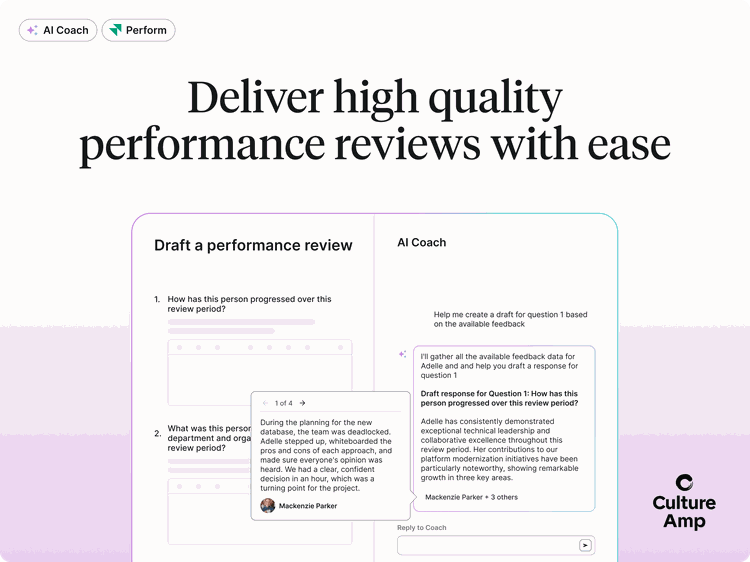 Deliver high quality performance reviews with ease