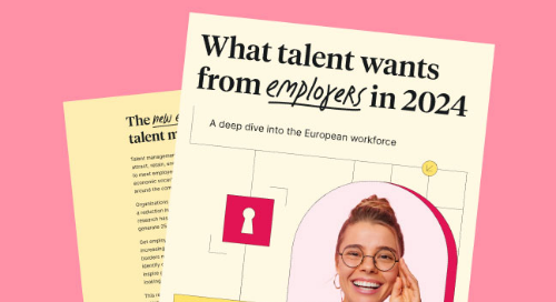 Cover image of guide.: "What talent wants from employers in 2024" and a sub heading of "A deep dive into the European workforce"