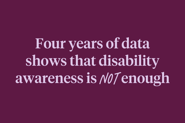 Data shows that disability awareness is not enough