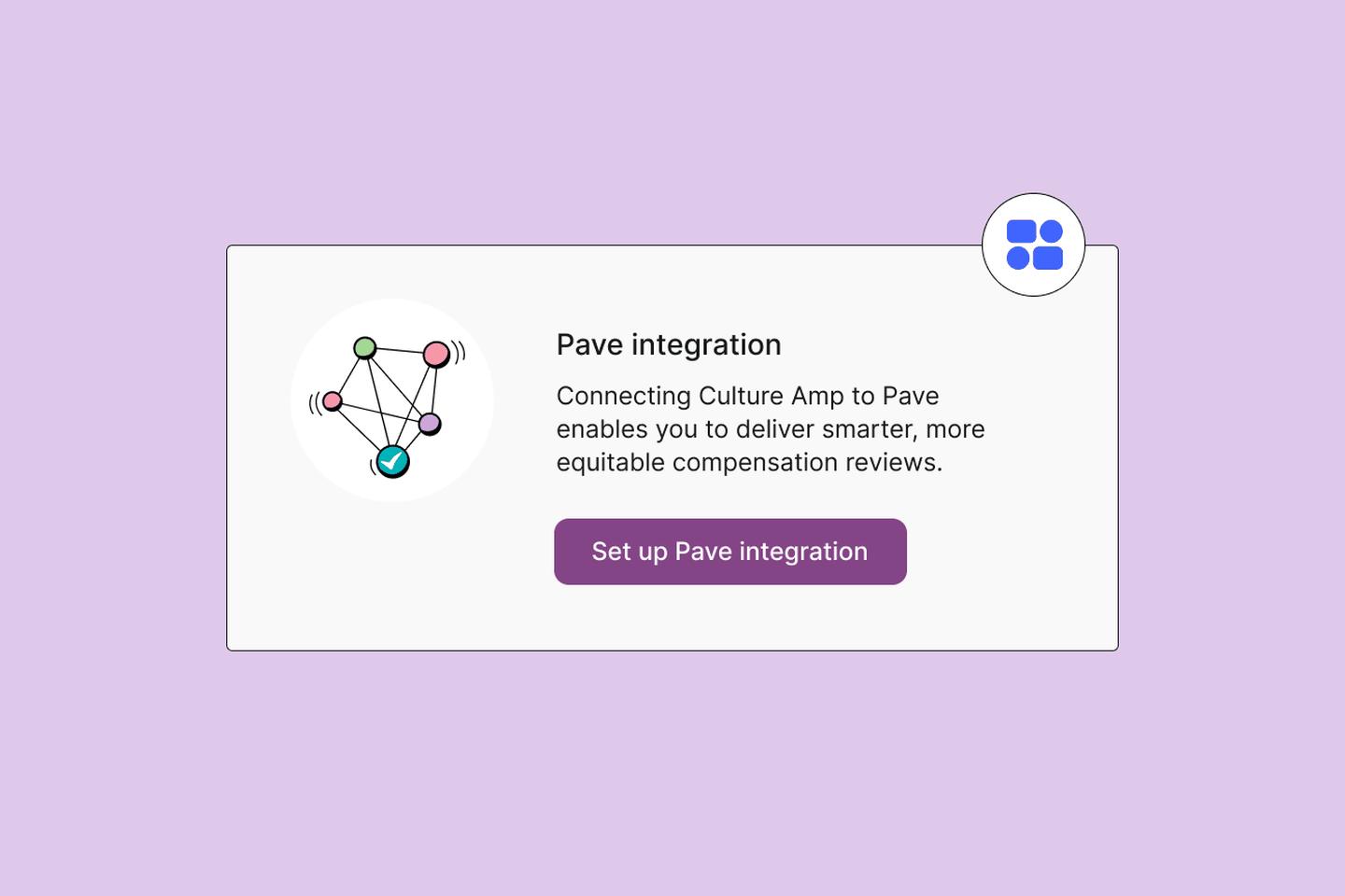 How to start an integration with Pave within the Culture Amp platform