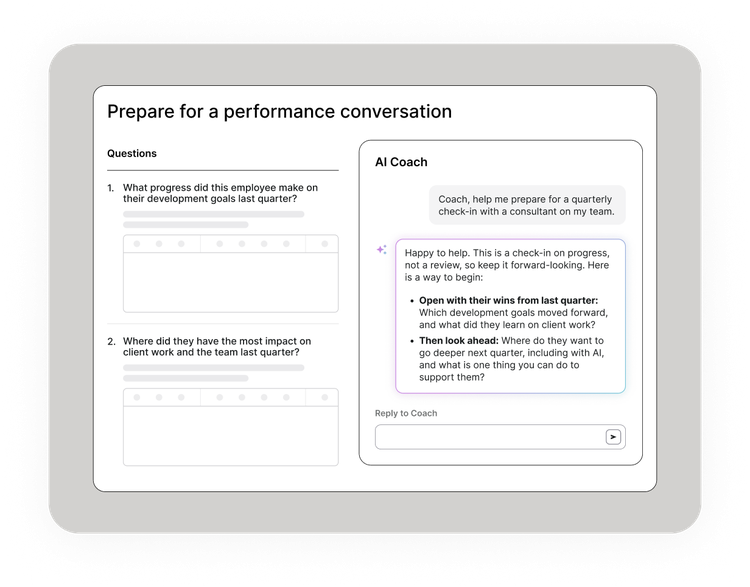 prepare for a performance conversation