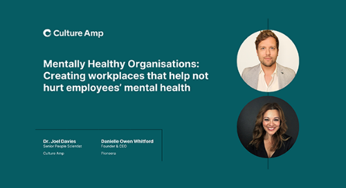 Mentally Healthy Organisations: Creating workplaces that help not hurt employees’ mental health