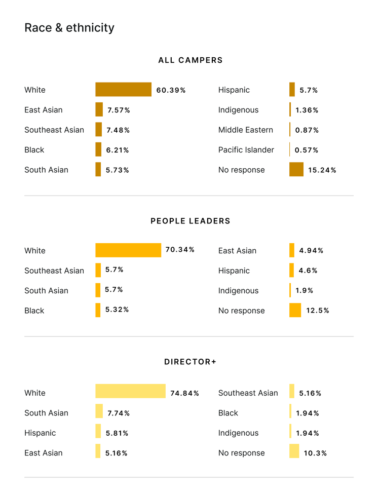 Distribution of employees by race and ethnicity at Culture Amp