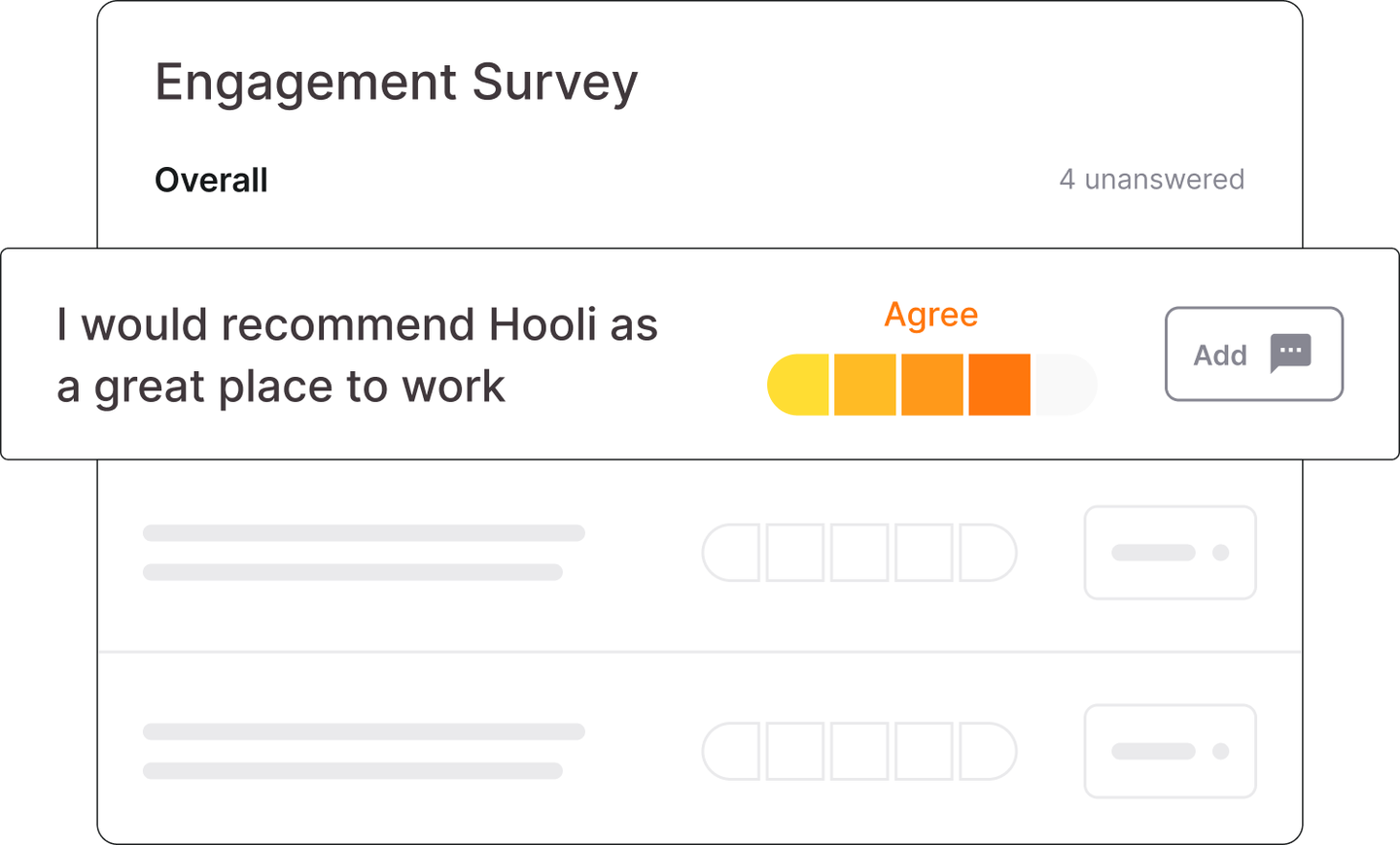 Engagement survey tool feature overview