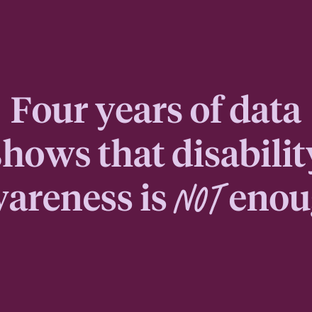 Data shows that disability awareness is not enough