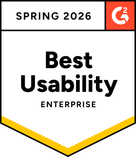 Best Usability - Enterprise - Spring 2026 - G2 badge