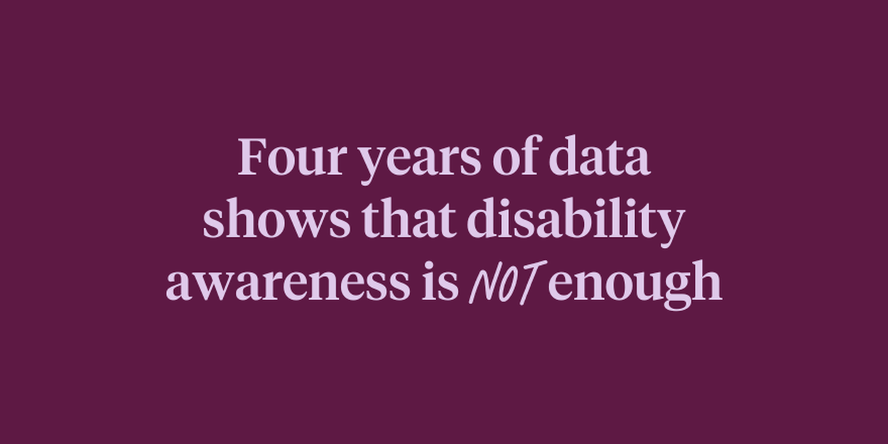 Data shows that disability awareness is not enough