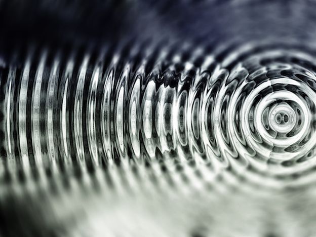 Ripple vibrate abstract in monotone blurred upper and lower edges