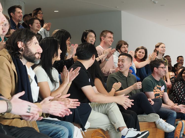 Culture Amp employees gathered at the Product Group kick off event