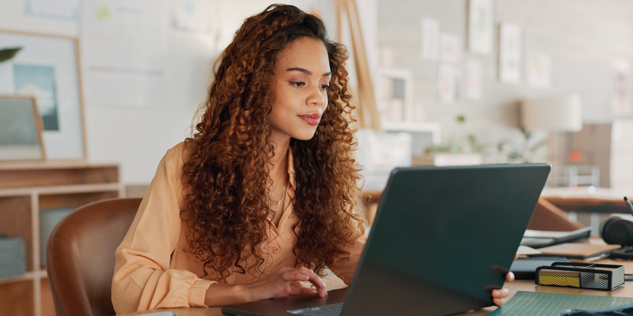 Woman on her laptop