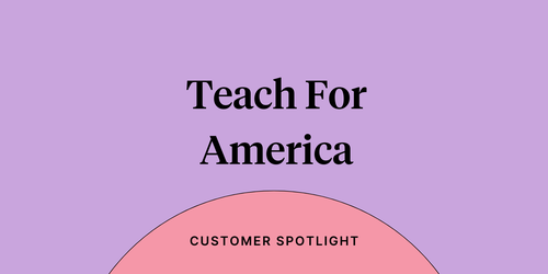 Blog header reading "Teach for America" on a purple backgorund
