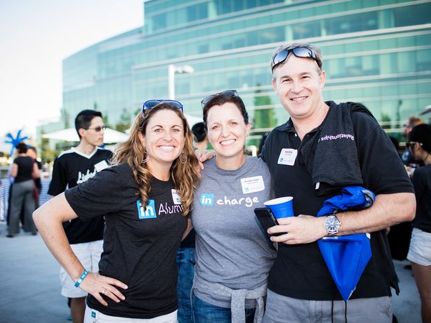 Rachelle diamond with brooke lopez and nate bride linkedin alumni