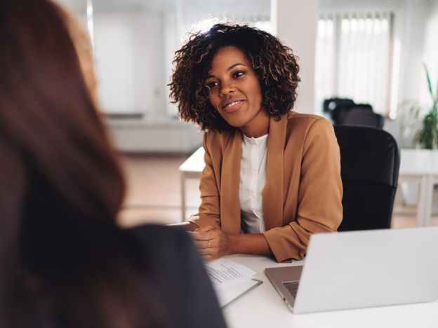 Two businesswoman having a meeting 2