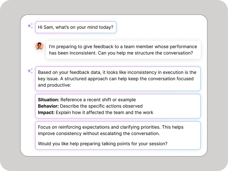 AI coach helps managers confidently action on engagement data