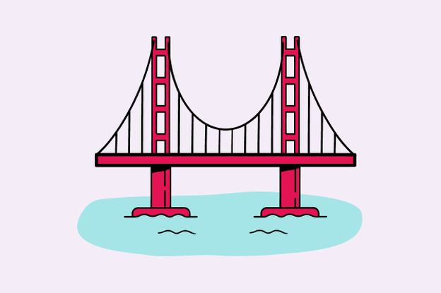 Illustration of San Francisco Golden Gate Bridge