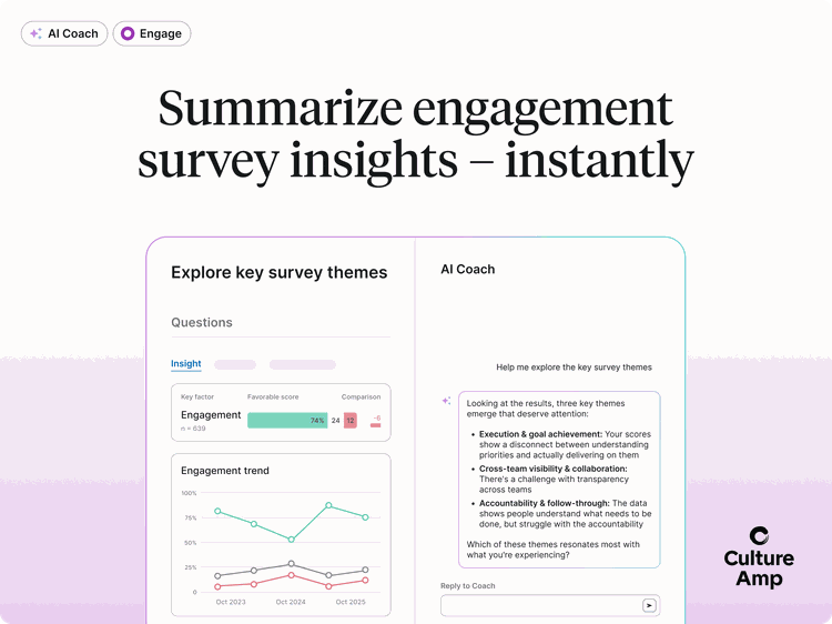 Summarize engagement survey insights, instantly