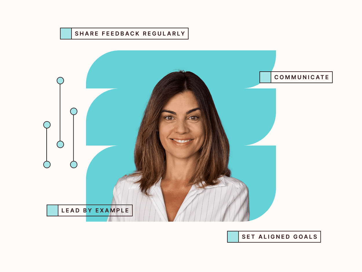 woman with white blouse in front of teal background