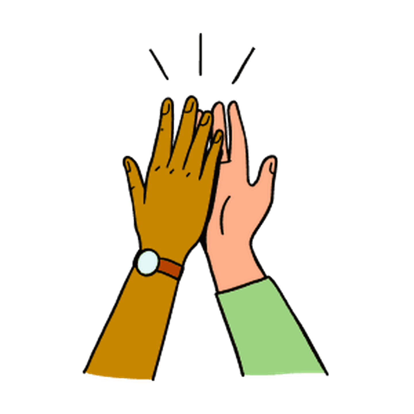 Illustration of a high-five