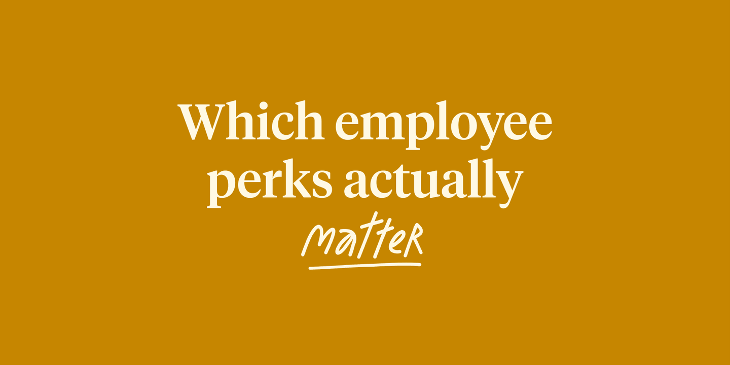 Which employee perks actually matter