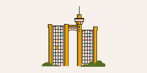 illustration of Belgrade landmark