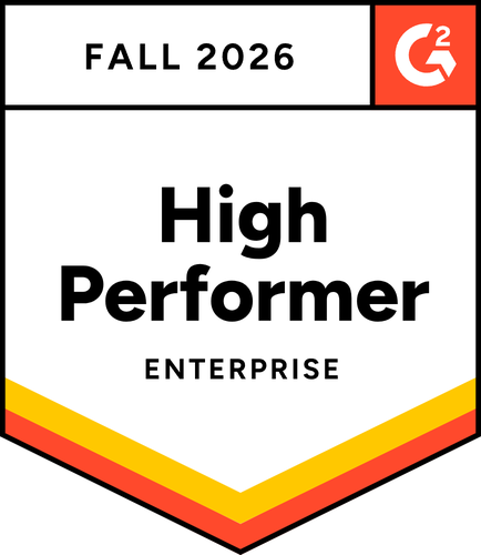 High Performer - Enterprise - Fall 2026 - G2 badge