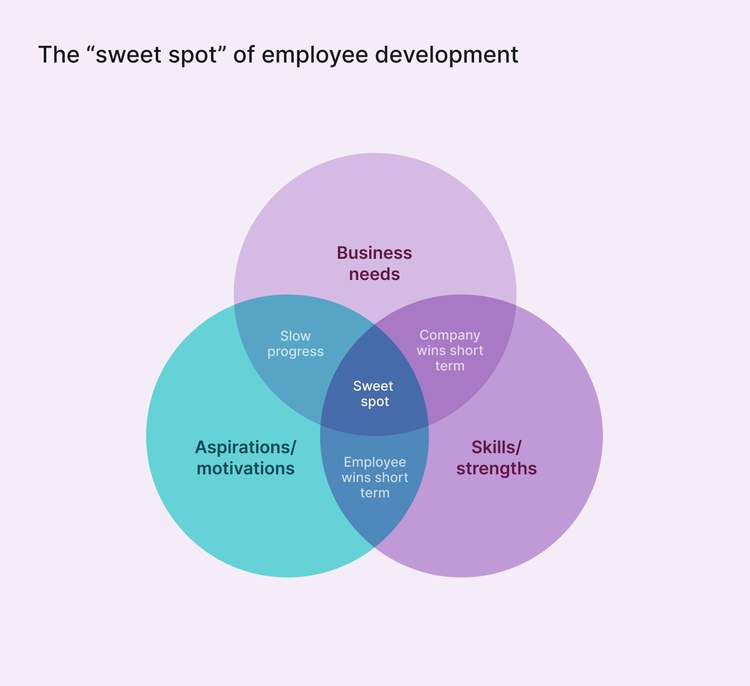 The sweet spot of employee development