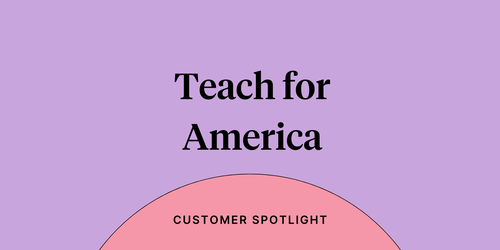 Blog header reading "Teach for America" on a purple backgorund