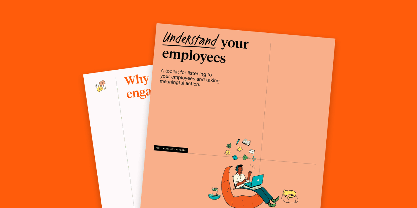 Orange graphic featuring the Understand your employees toolkit